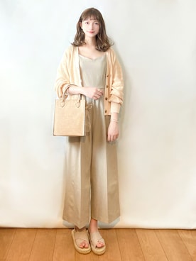 「mysty woman（ミスティウーマン）のアイテム（サロペット/オーバーオール）」を使った、まお♡さん（レディース・163cm）の秋コーディネート