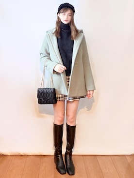 「NATURAL BEAUTY BASIC（ナチュラルビューティーベーシック）のアイテム（ブルゾン）」を使った、まお♡さん（レディース・163cm）の秋コーディネート