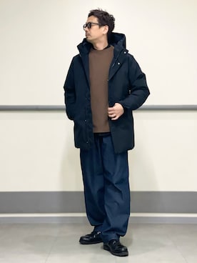 「アイテム（ニット/セーター）」を使った、OMIさん（メンズ・180cm）の秋コーディネート