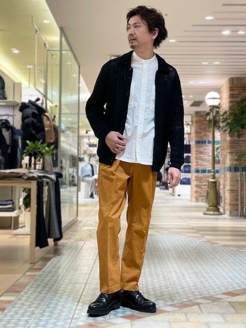 フロントタックバンドカラーシャツ　WHT×BLK URBAN RESEARCH Sonny Label ブラウス シャツ 「WEB限定