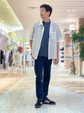 「ポケットＴシャツ」｜OMIさん（メンズ・180cm）の夏コーディネート