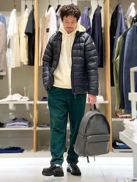 「プルオーバーパーカー」｜OMIさん（メンズ・180cm）の秋コーディネート