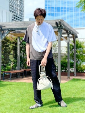 「リラックスパンツ」｜OMIさん（メンズ・180cm）の夏コーディネート