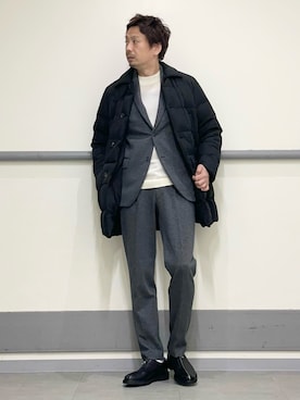 「アイテム（セットアップ）」を使った、OMIさん（メンズ・180cm）の秋コーディネート