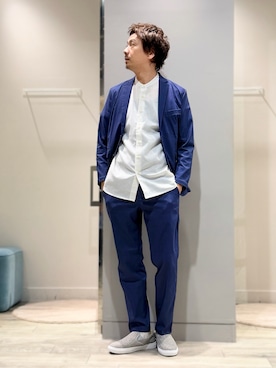 「ABAHOUSE GRAY（アバハウスグレイ）のアイテム」を使った、OMIさん（メンズ・180cm）の夏コーディネート