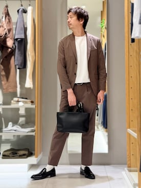 「アイテム（セットアップ）」を使った、OMIさん（メンズ・180cm）の春コーディネート