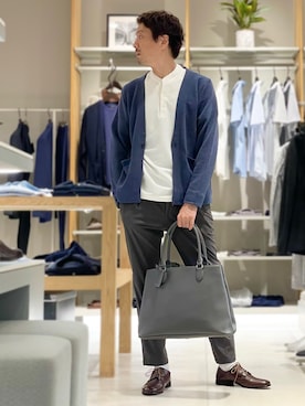 「アイテム（トートバッグ）」を使った、OMIさん（メンズ・180cm）の夏コーディネート