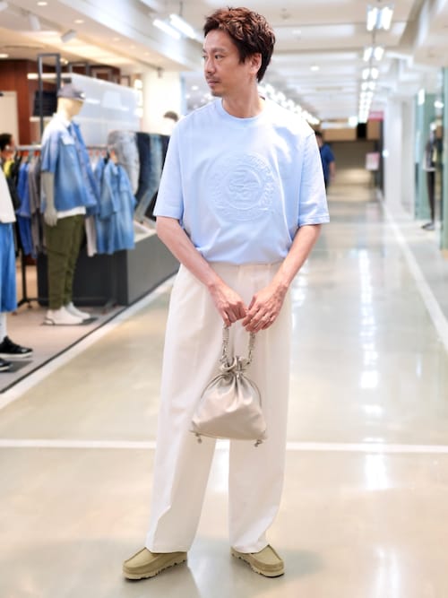 【LACOSTE / ラコステ】トーン・オン・トーンステッチ半袖スウェット  / 半袖Tシャツ