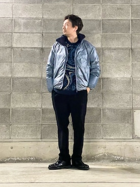 「冬コーデ」｜OMIさん（メンズ・180cm）の冬コーディネート