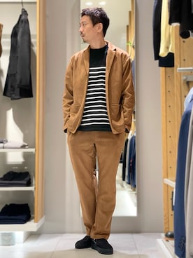 「アイテム（カーディガン/ボレロ）」を使った、OMIさん（メンズ・180cm）の秋コーディネート