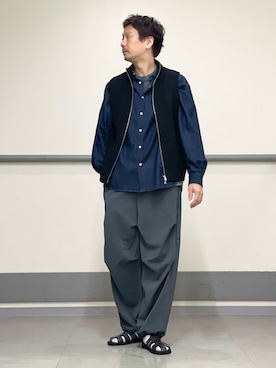 「アイテム（カーディガン/ボレロ）」を使った、OMIさん（メンズ・180cm）の夏コーディネート
