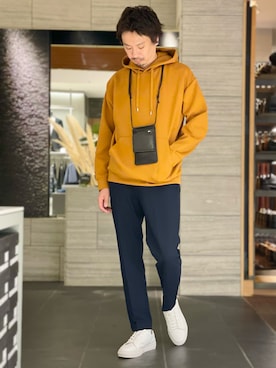 「プルオーバーパーカー」｜OMIさん（メンズ・180cm）の秋コーディネート