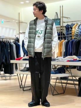 「ラコステ」｜「アイテム（ジャケット/アウター）」を使った、OMIさん（メンズ・180cm）の秋コーディネート