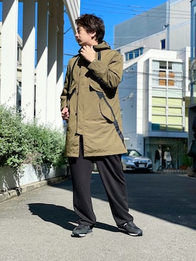 「5351 POUR LES HOMMES（ゴーサンゴーイチプールオム）のアイテム（スラックス）」を使った、OMIさん（メンズ・180cm）の秋コーディネート