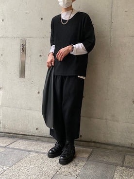 こばさんの（Yohji Yamamoto | ヨウジヤマモト）を使ったコーディネート