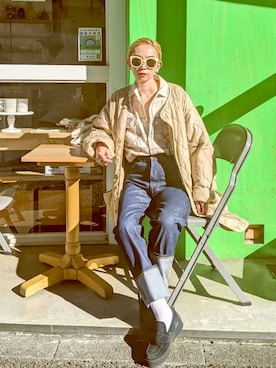「ウエスタンシャツ」｜「アイテム（その他アウター）」を使った、stylist komakiさん（レディース・162cm）の秋コーディネート