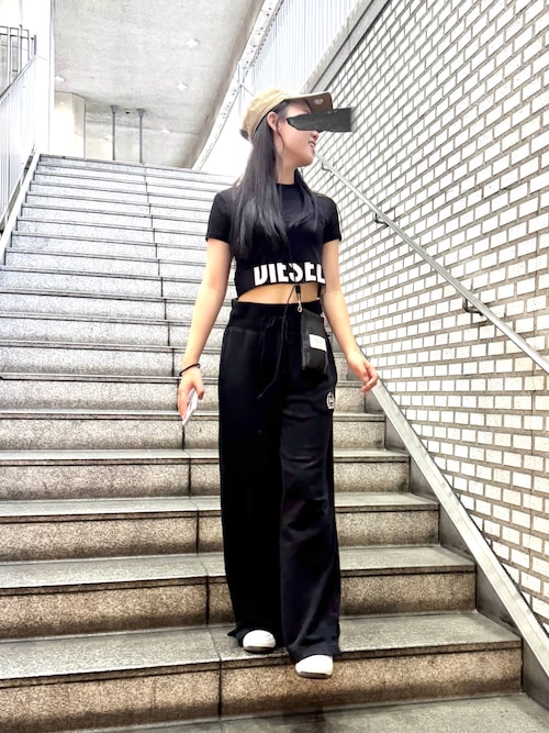 レディース Tシャツ クロップド丈（Tシャツ/カットソー