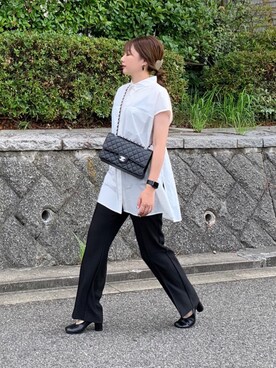 ヘアアクセサリーを使った 白シャツ の人気ファッションコーディネート Wear