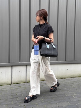 「PRADA（プラダ）のアイテム」を使った、kaco…＊さん（レディース・161cm）の夏コーディネート
