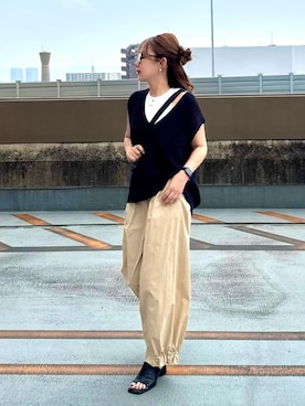「アイテム（ベスト）」を使った、kaco…＊さん（レディース・161cm）の夏コーディネート