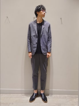 「アイテム（テーラードジャケット）」を使った、YASUIさん（メンズ・184cm）の夏コーディネート