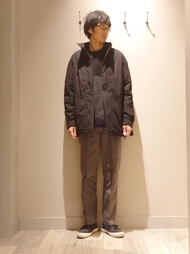「5351 POUR LES HOMMES（ゴーサンゴーイチプールオム）のアイテム（ブルゾン）」を使った、YASUIさん（メンズ・184cm）の冬コーディネート