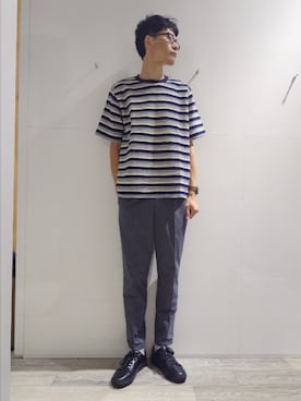 「ABAHOUSE GRAY（アバハウスグレイ）のアイテム」を使った、YASUIさん（メンズ・184cm）の夏コーディネート