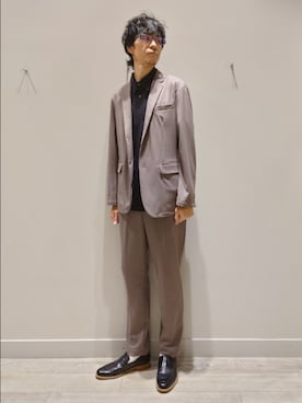「アイテム（ローファー）」を使った、YASUIさん（メンズ・184cm）の夏コーディネート