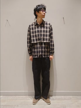 「アイテム（スリッポン）」を使った、YASUIさん（メンズ・184cm）の夏コーディネート