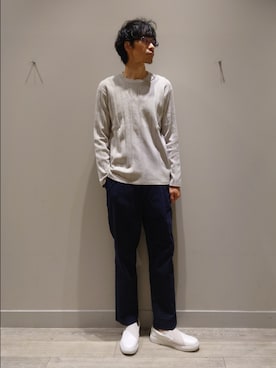 「アイテム（スニーカー）」を使った、YASUIさん（メンズ・184cm）の夏コーディネート
