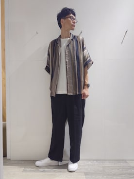 「ABAHOUSE GRAY（アバハウスグレイ）のアイテム」を使った、YASUIさん（メンズ・184cm）の夏コーディネート