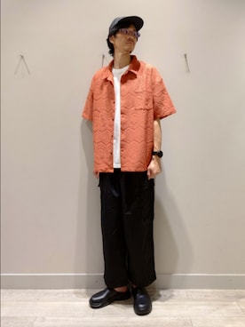 「アイテム（キャップ）」を使った、YASUIさん（メンズ・184cm）の夏コーディネート