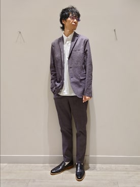 「アイテム（ポロシャツ）」を使った、YASUIさん（メンズ・184cm）の夏コーディネート