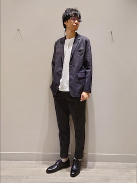 「アイテム（フォーマルスーツ/小物、グレー系）」を使った、YASUIさん（メンズ・184cm）の夏コーディネート