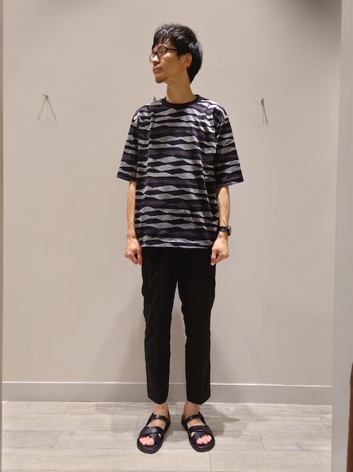 ABAHOUSE tシャツ 「アンサンブル対応」ウェーブ ボーダー 半袖T