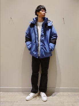 「アイテム（ダウンジャケット/コート）」を使った、YASUIさん（メンズ・184cm）の秋コーディネート