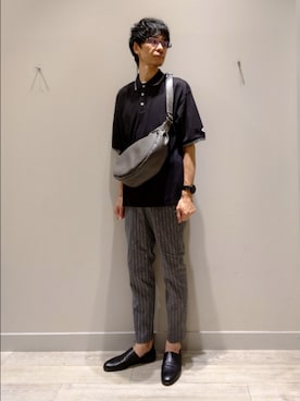 「アイテム（スリッポン）」を使った、YASUIさん（メンズ・184cm）の夏コーディネート