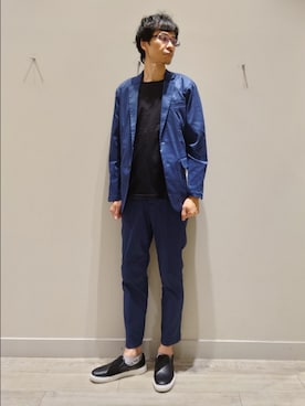 「アイテム（テーラードジャケット）」を使った、YASUIさん（メンズ・184cm）の夏コーディネート