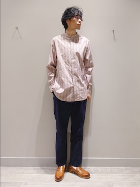 「アイテム（ローファー）」を使った、YASUIさん（メンズ・184cm）の夏コーディネート