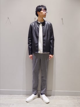 「ABAHOUSE GRAY（アバハウスグレイ）のアイテム」を使った、YASUIさん（メンズ・184cm）の冬コーディネート