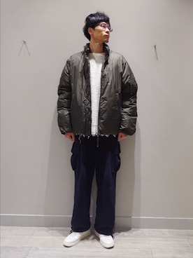 「ABAHOUSE（アバハウス）のアイテム」を使った、YASUIさん（メンズ・184cm）の冬コーディネート