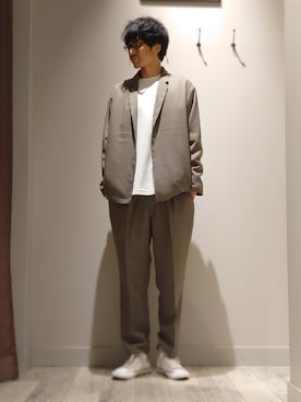 「オーバーサイズジャケット」｜YASUIさん（メンズ・184cm）の秋コーディネート