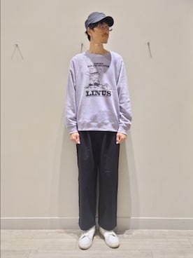 「アイテム（チノパンツ）」を使った、YASUIさん（メンズ・184cm）の秋コーディネート