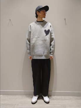 「アイテム（チノパンツ）」を使った、YASUIさん（メンズ・184cm）の秋コーディネート