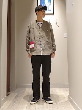「abahouse」｜「アイテム（ブルゾン）」を使った、YASUIさん（メンズ・184cm）の冬コーディネート