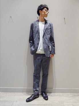「アイテム（セットアップ）」を使った、YASUIさん（メンズ・184cm）の夏コーディネート