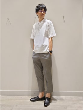 「アイテム（トップス）」を使った、YASUIさん（メンズ・184cm）の夏コーディネート