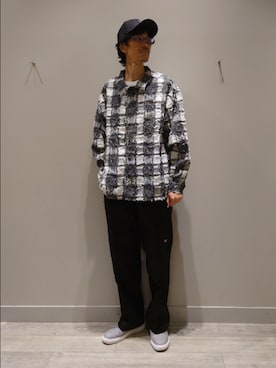 「アイテム（キャップ）」を使った、YASUIさん（メンズ・184cm）の夏コーディネート