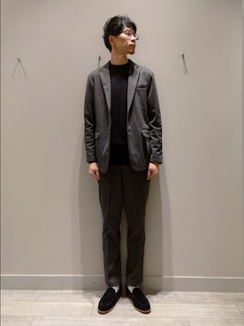 「アイテム（セットアップ）」を使った、YASUIさん（メンズ・184cm）の冬コーディネート