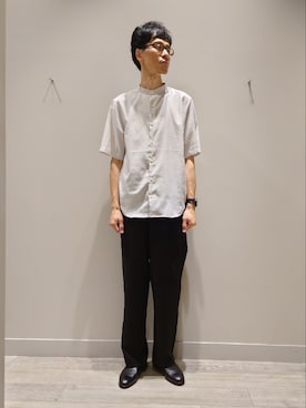 「5351 POUR LES HOMMES（ゴーサンゴーイチプールオム）のアイテム（スラックス）」を使った、YASUIさん（メンズ・184cm）の夏コーディネート